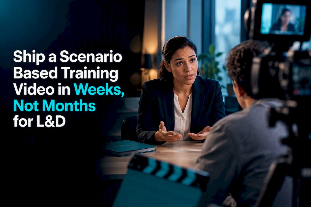 Scenario training video filmed in workplace