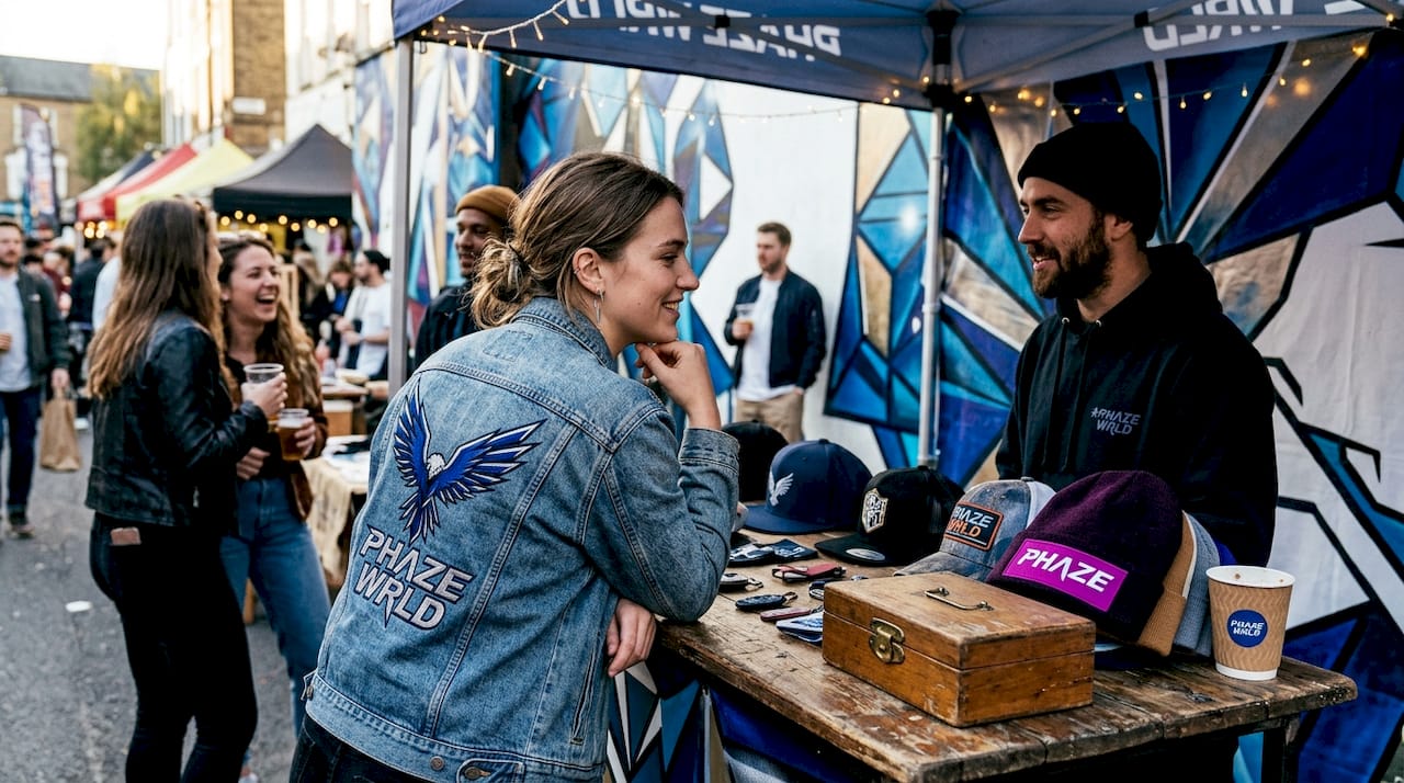Night market streetwear community scene