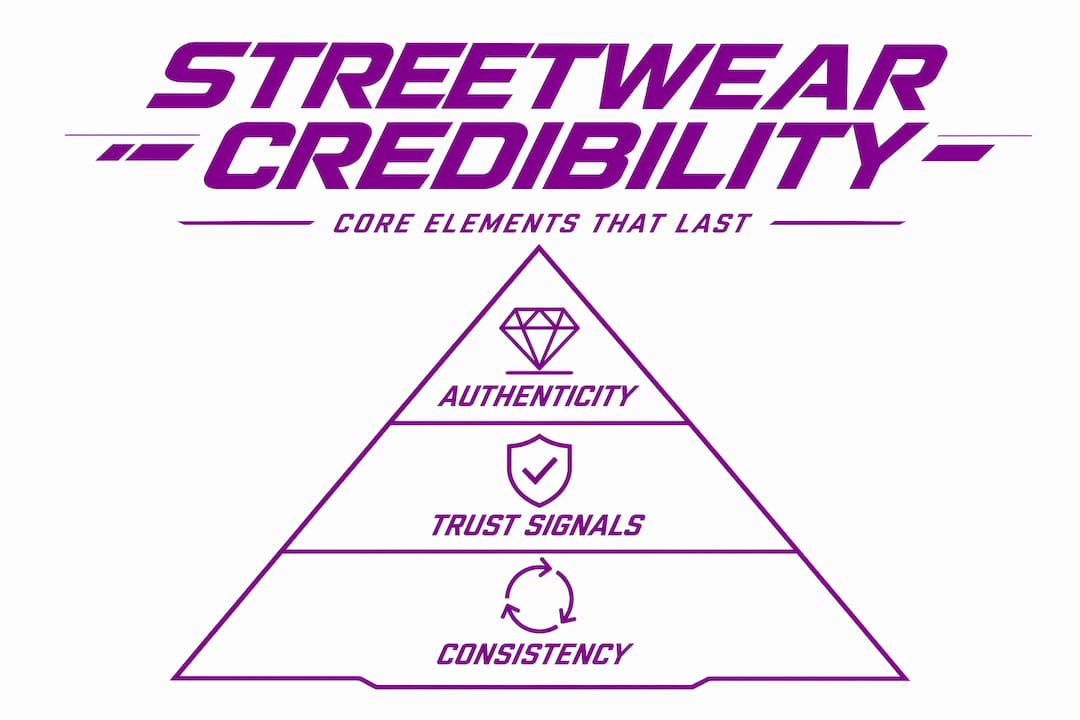 Infographic pyramid showing credibility elements