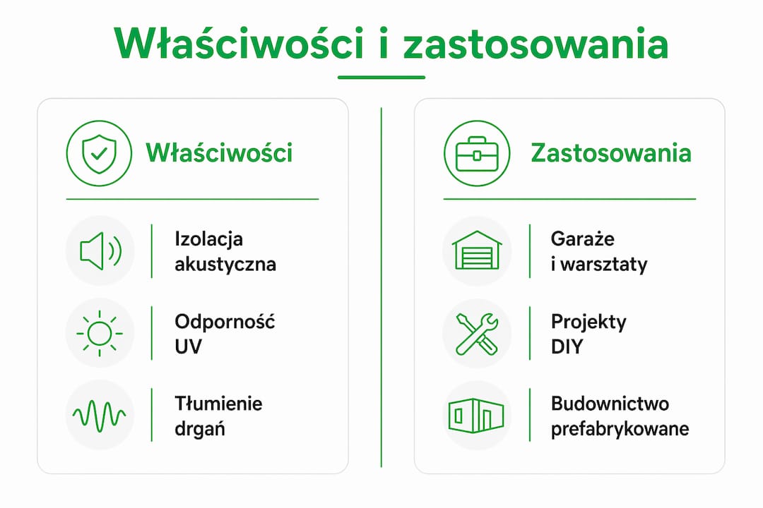 Infografika prezentująca najważniejsze cechy i praktyczne zastosowania podkładek