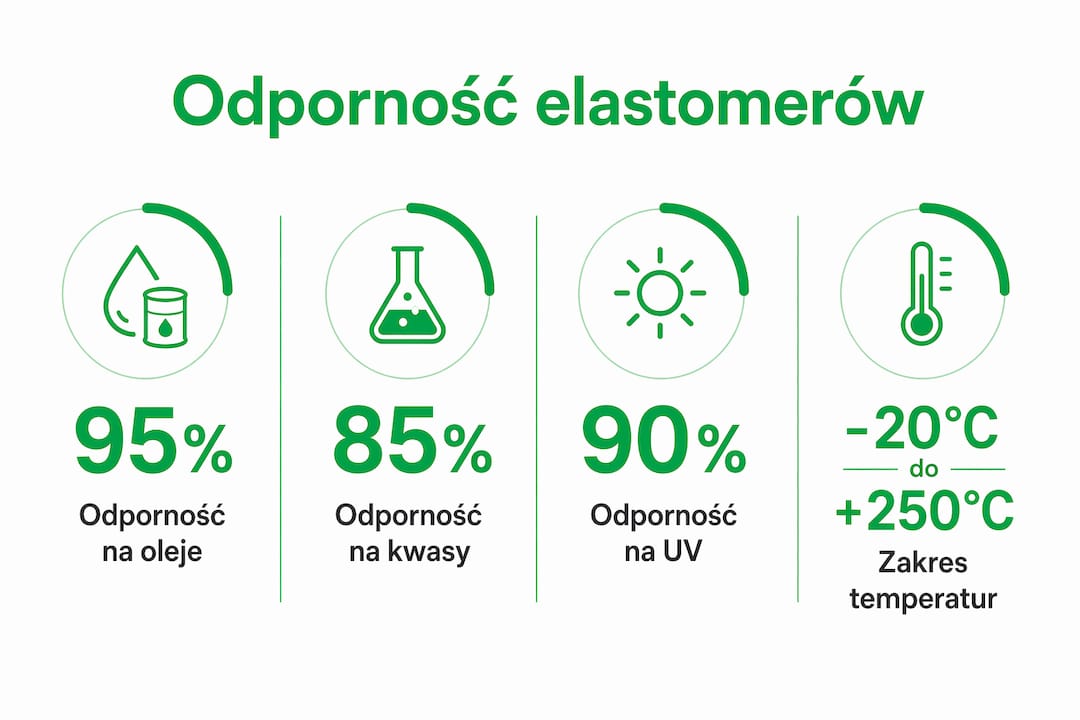 Grafika ilustrująca wytrzymałość elastomerów
