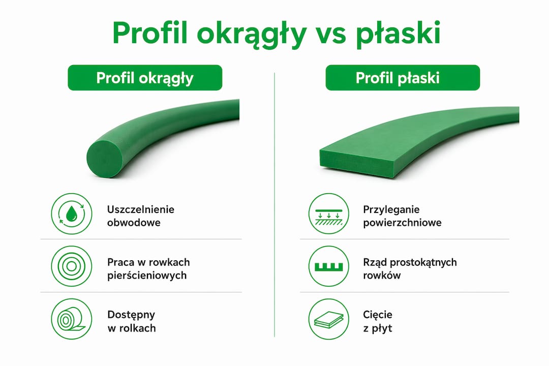 Różnice między okrągłymi a płaskimi profilami gumowymi – co warto wiedzieć?