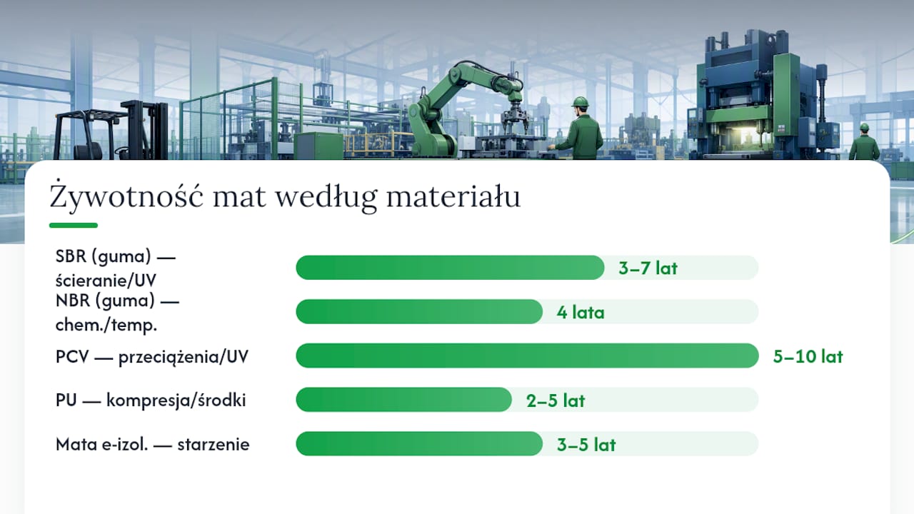 Porównanie trwałości i odporności na zużycie różnych materiałów wykorzystywanych do produkcji mat przemysłowych