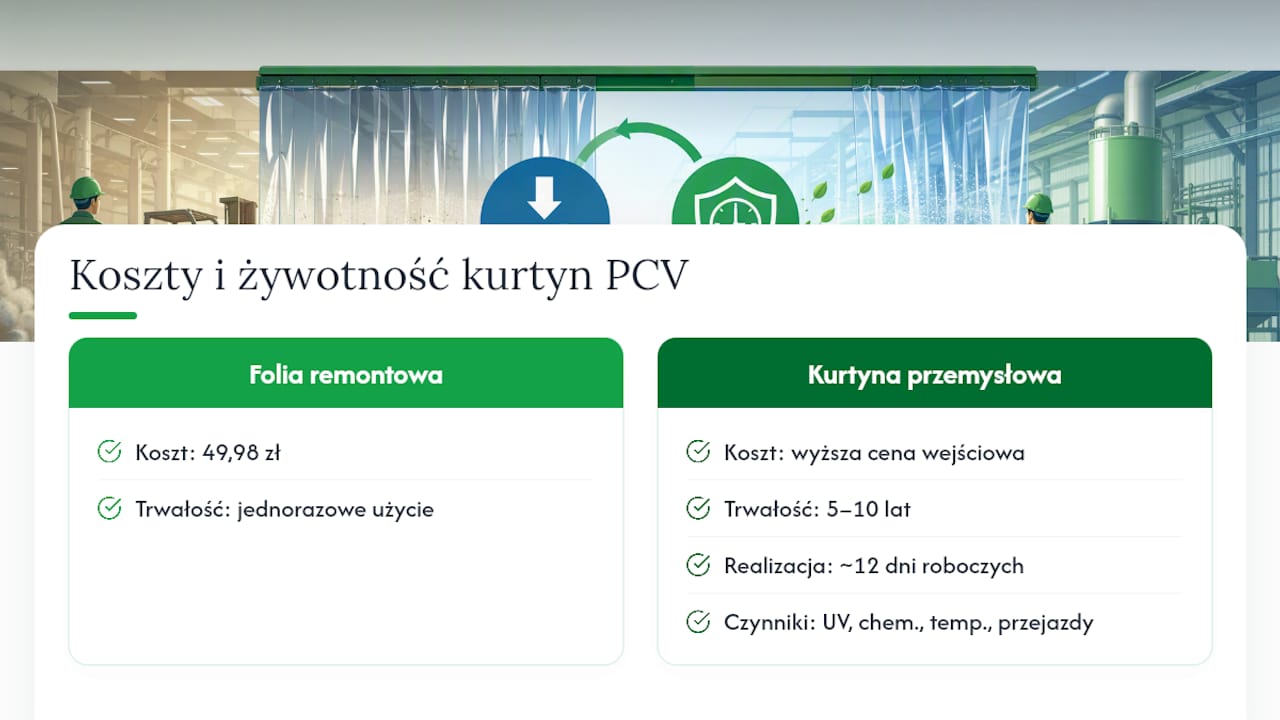 Koszt, trwałość i czas realizacji kurtyn PCV