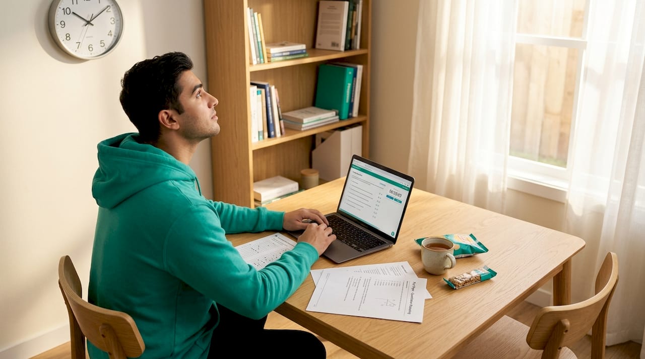 Student pacing timed past exam practice