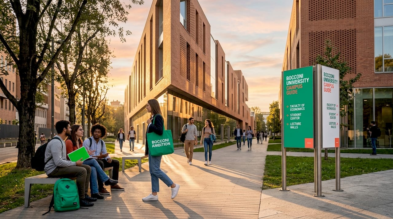 Bocconi University campus main building exterior