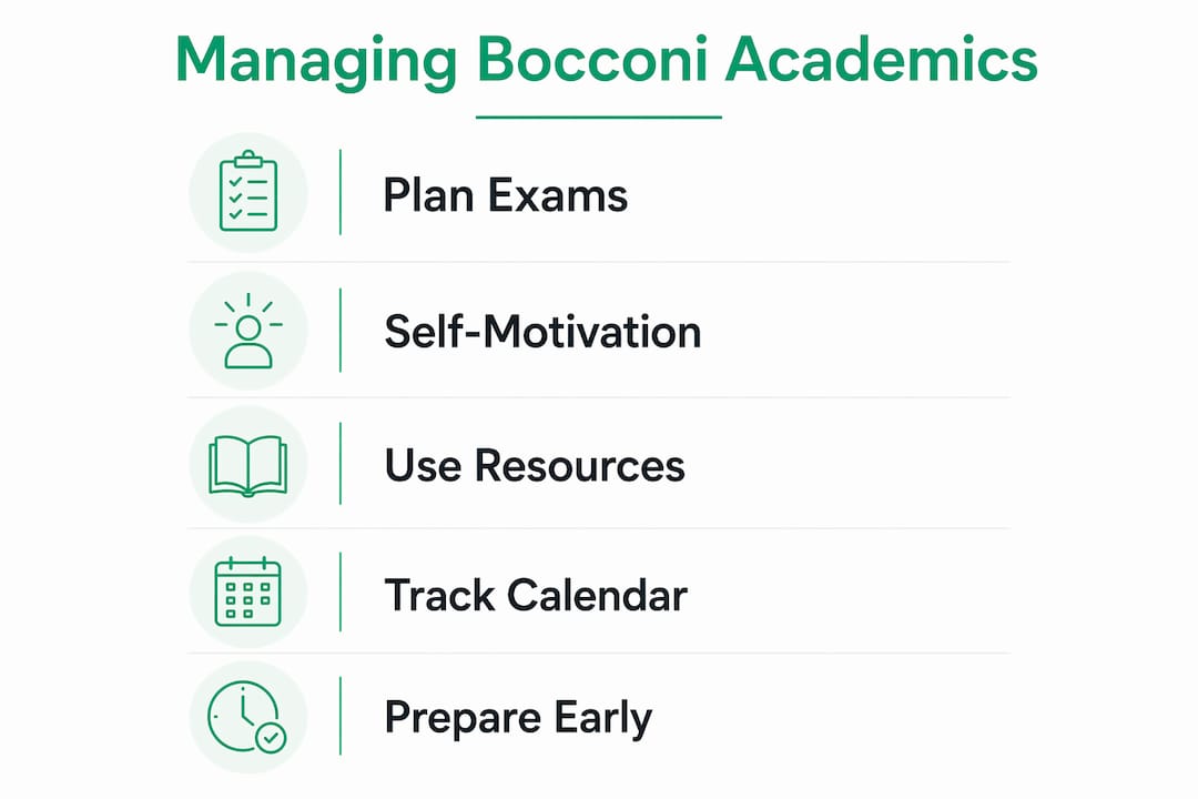 Infographic outlining academic management steps