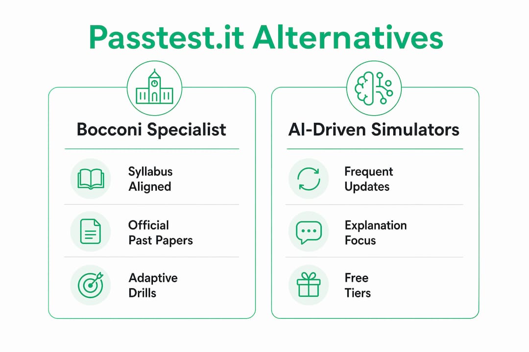 Infographic comparing Bocconi specialist and AI-driven simulator platforms