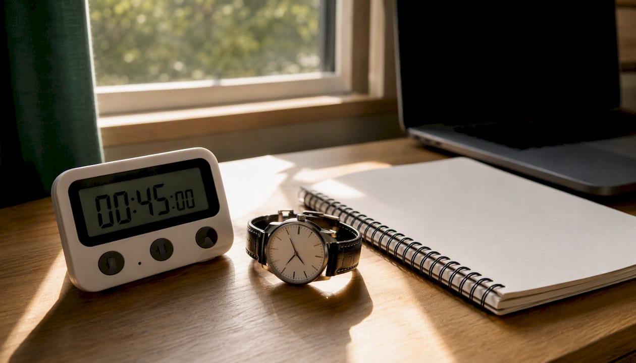 Timer and watch marking practice exam time