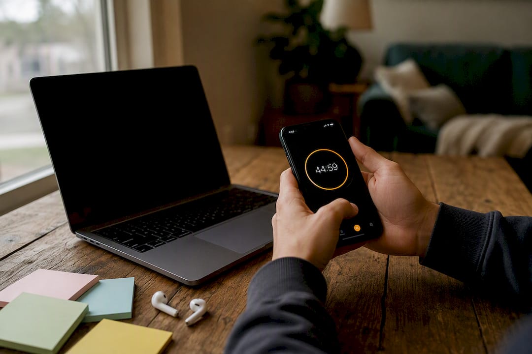 Hands starting timer for online test session