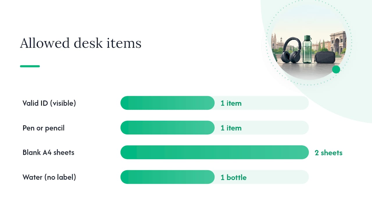 What to Bring for the Bocconi Test: The Desk and Device Checklist — overview diagram