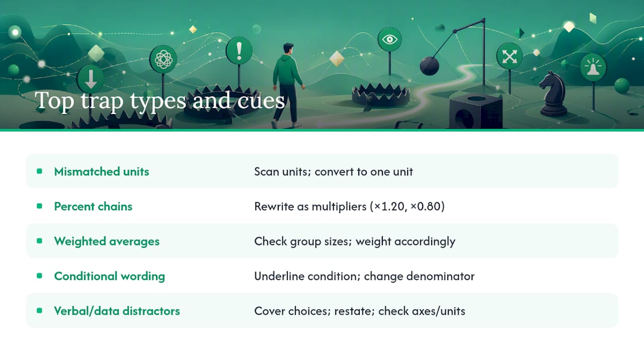 Top 5 trap types and how to catch each one — overview diagram