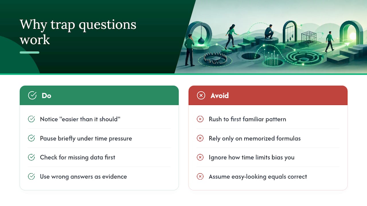 Why trap questions are designed this way in the first place — overview diagram