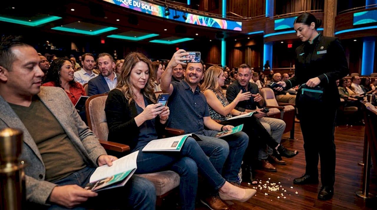 Las Vegas audience before Cirque show starts