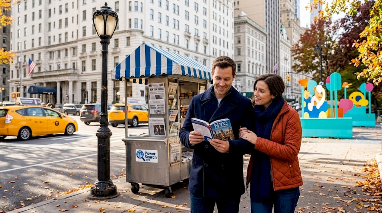 Couple walking by Central Park South hotels