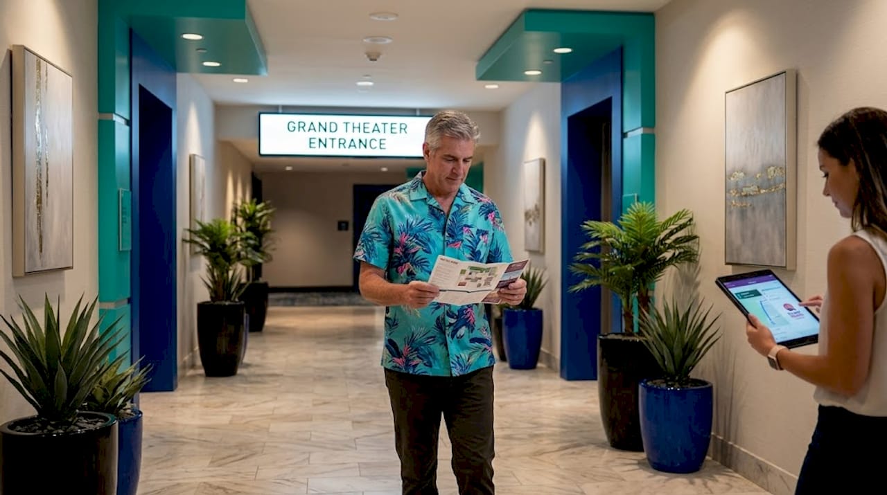 Hotel guest heading to Vegas concert theater