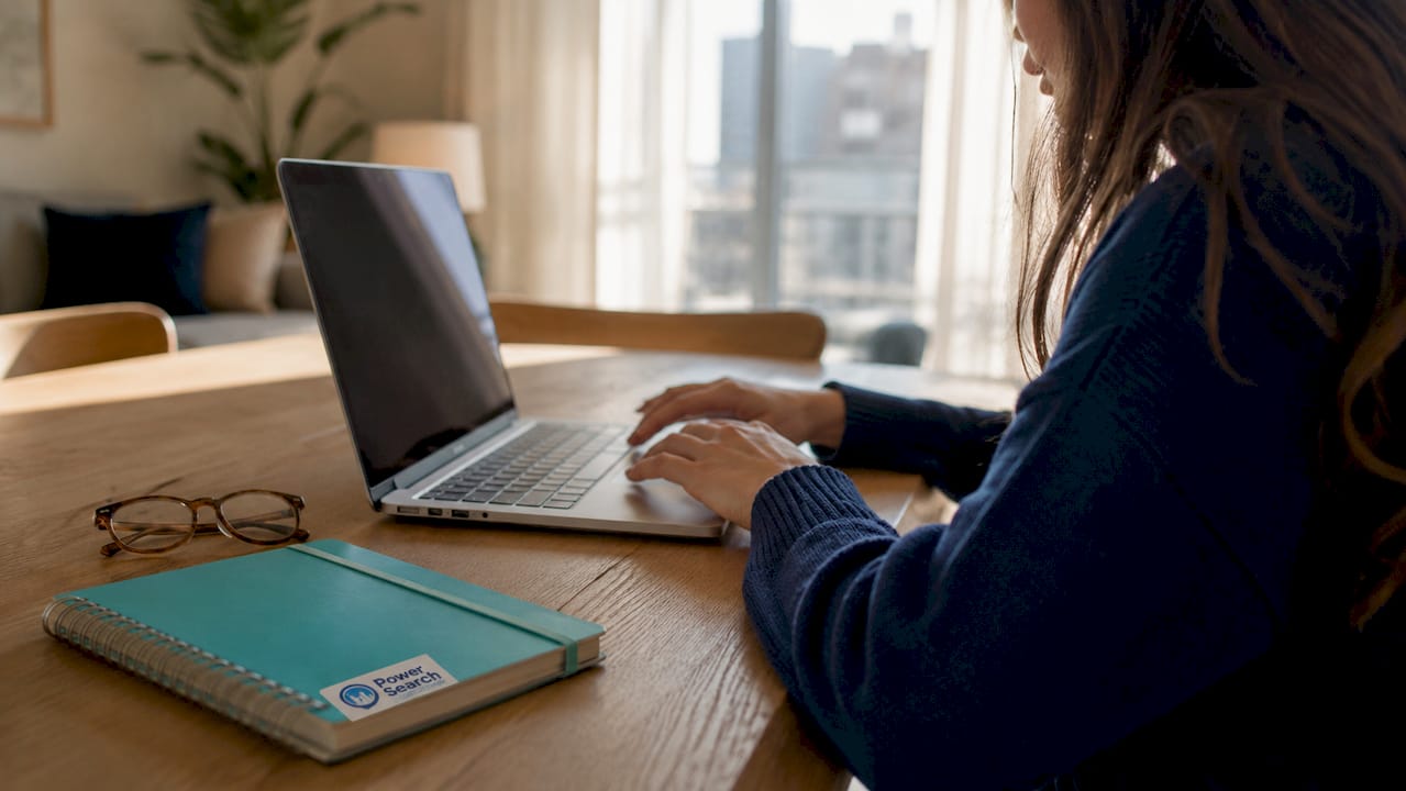 Hands setting hotel price alerts on laptop