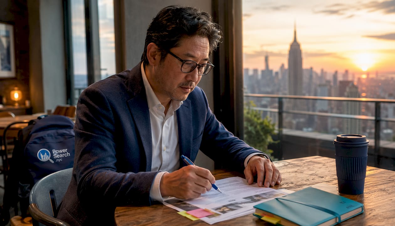 Travel planner creating bespoke NYC itinerary
