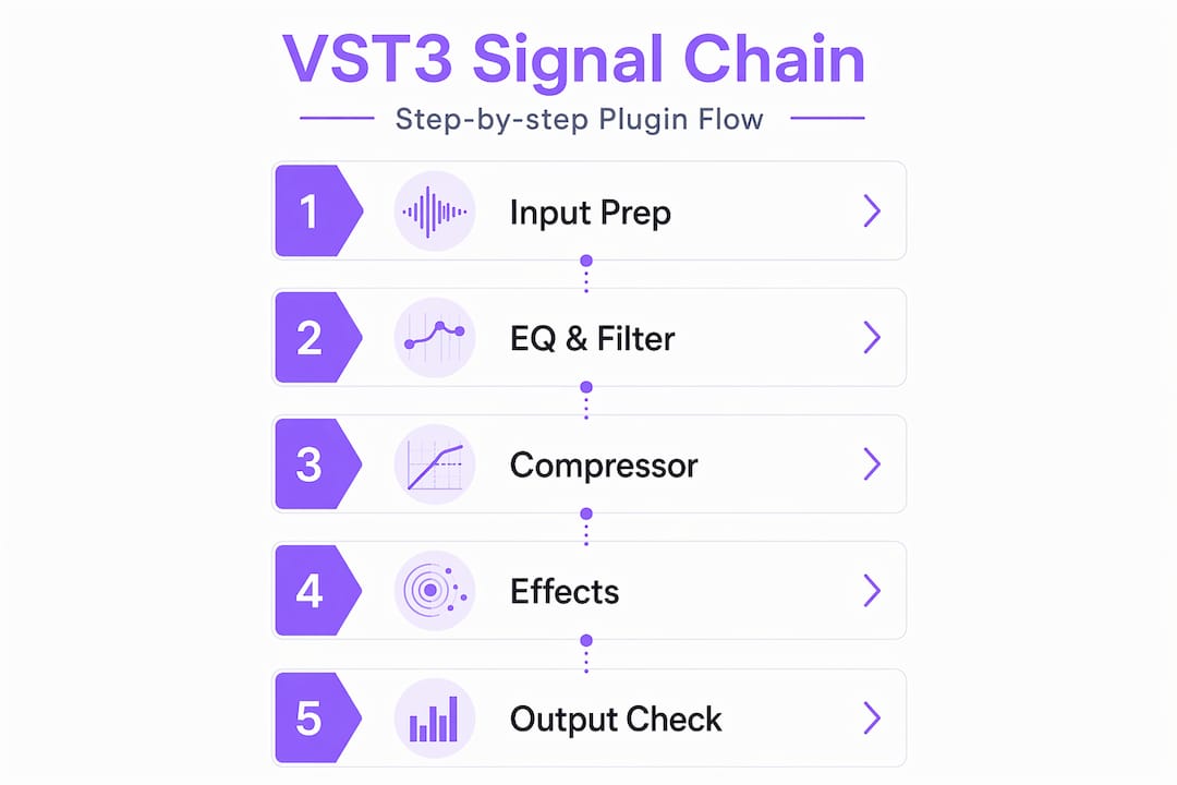 Infographic of VST3 signal chain steps