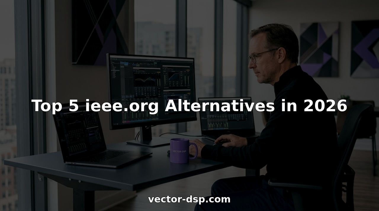 Sound engineer comparing audio software options
