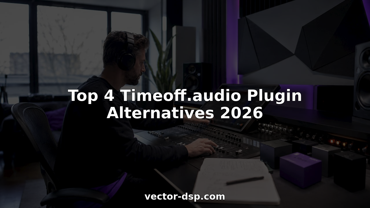 Audio engineer editing plugin settings at mixing desk