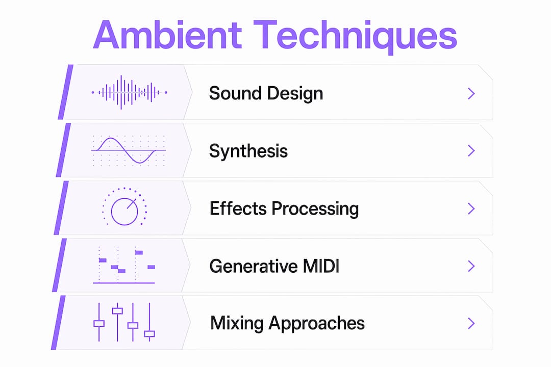 Infographic illustrating ambient production techniques