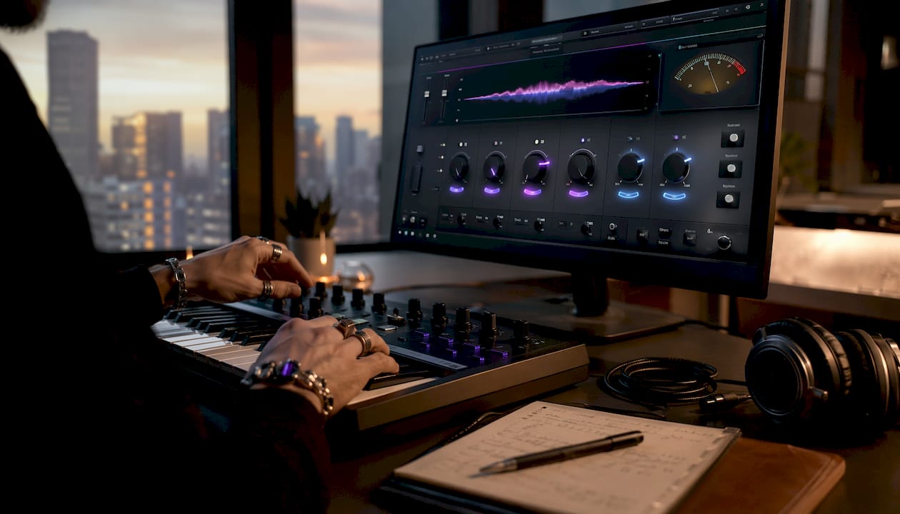 Close-up of compressor interface and producer hands