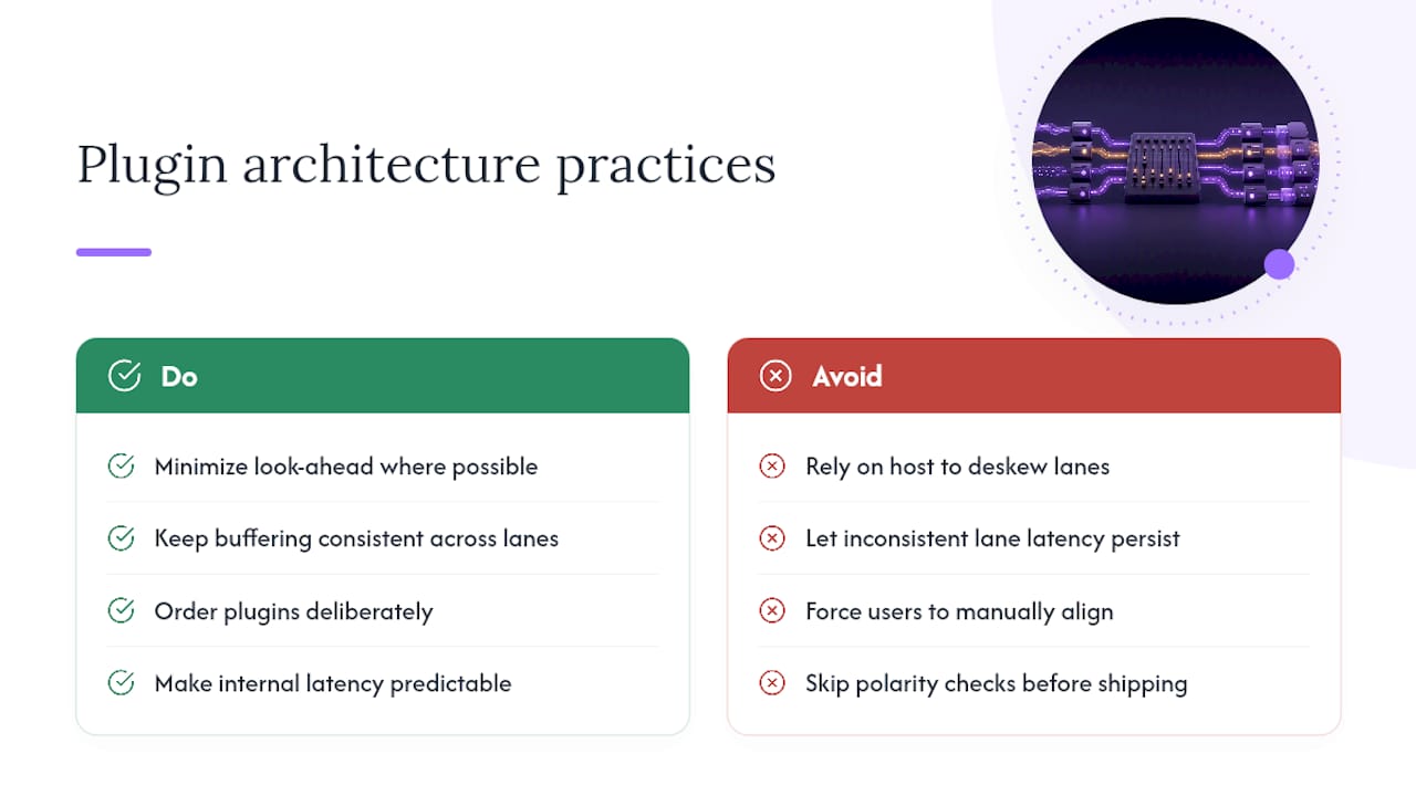 The DSP View: Why Plugin Architecture Determines How Much Manual Work You Do — overview diagram