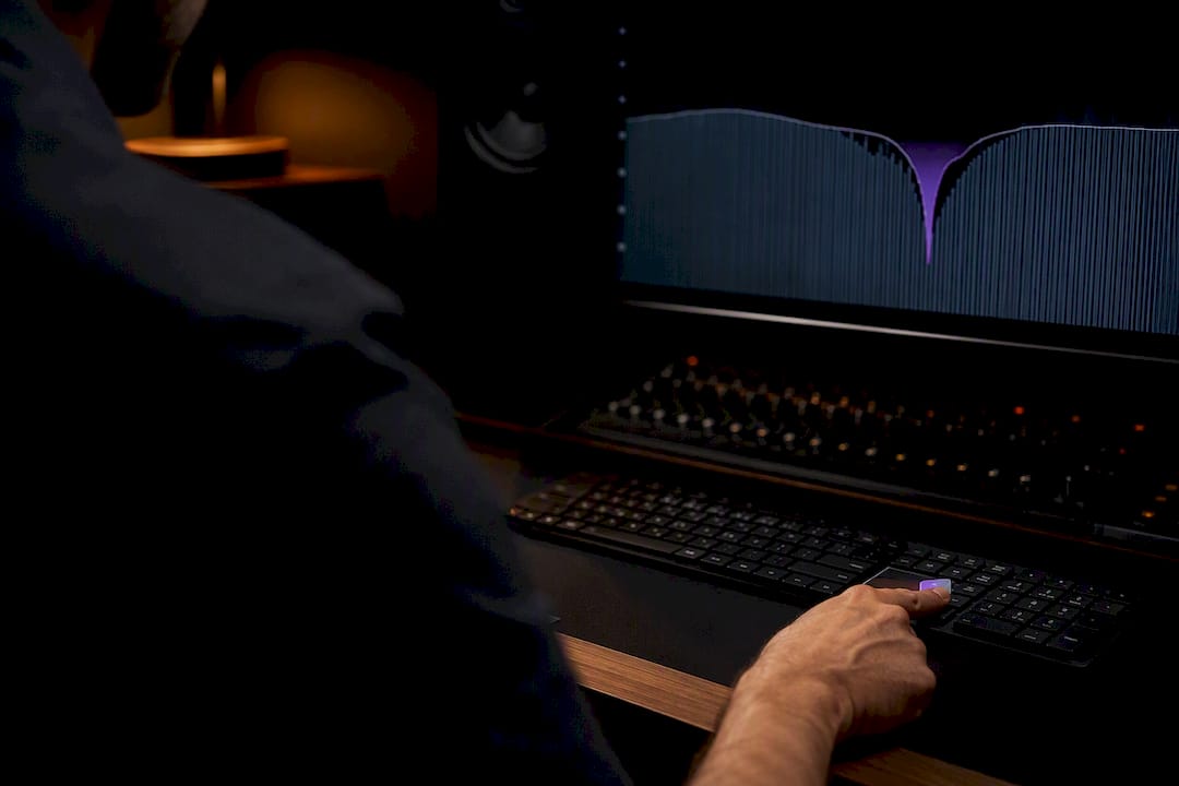 Engineer monitoring sidechain EQ frequency response