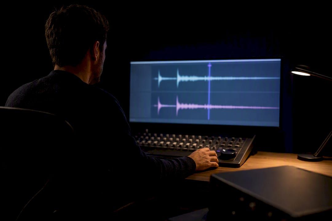 Engineer checking isolated plugin latency test