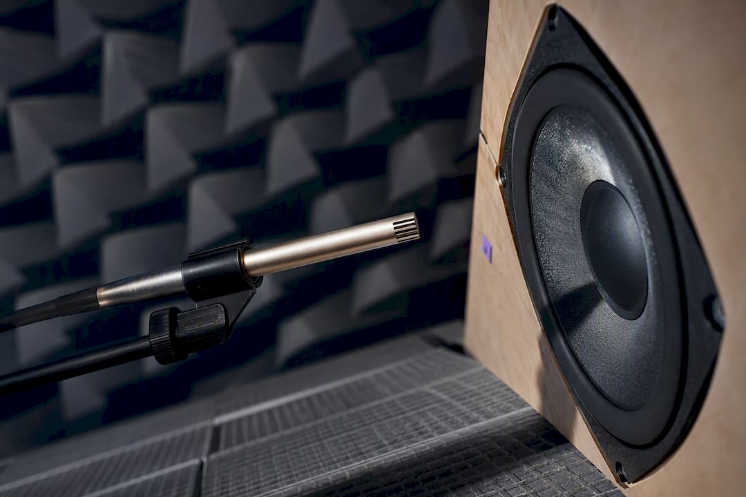 Loudspeaker driver measured in an anechoic chamber