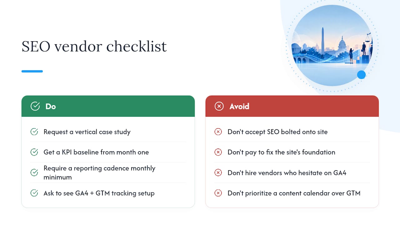 How Epdwebsites approaches SEO for DC professional firms — overview diagram