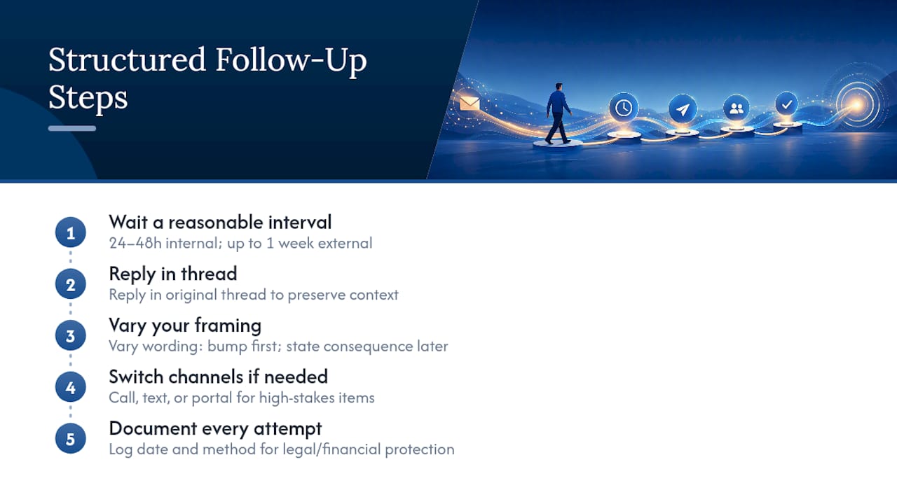 How to Follow Up When You Don't Hear Back — overview diagram