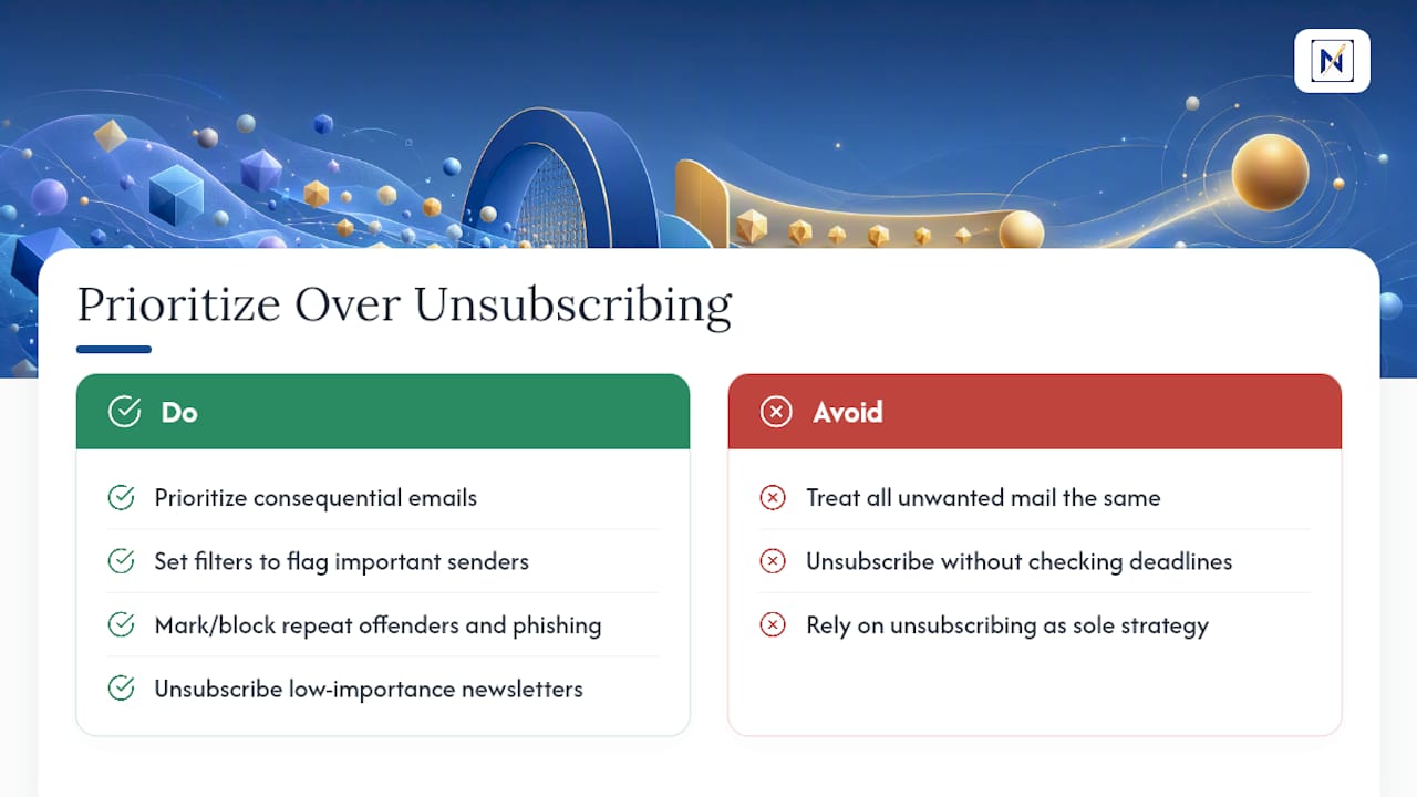 Prioritizing What Matters More Than Unsubscribing From Everything — overview diagram