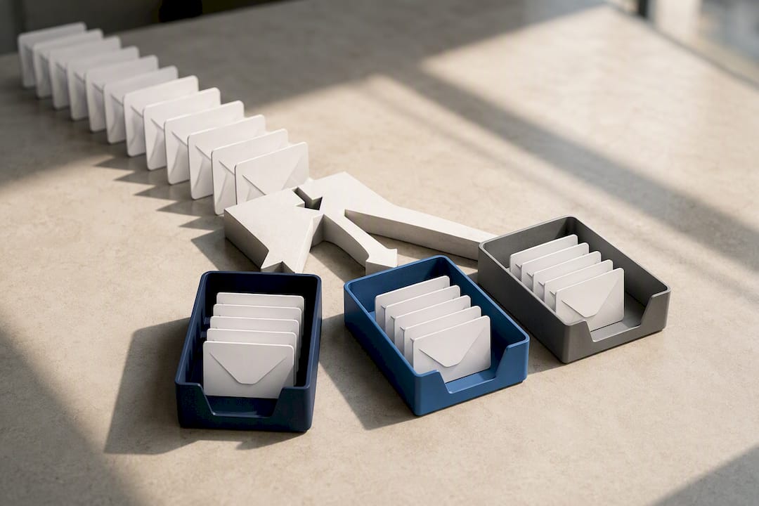 Three-way email triage folder system