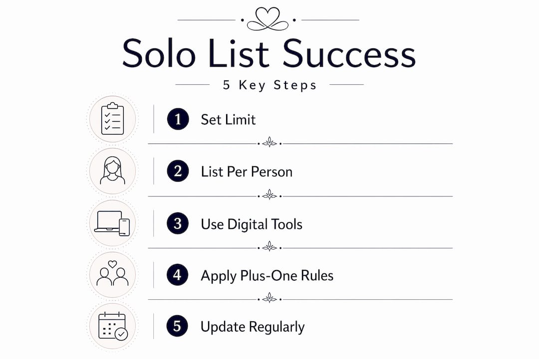Infographic of five key solo planning steps