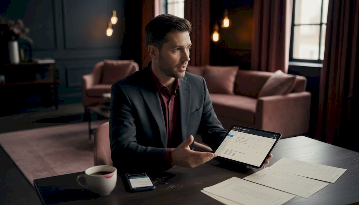 Coordinator checks dashboard alerts with team