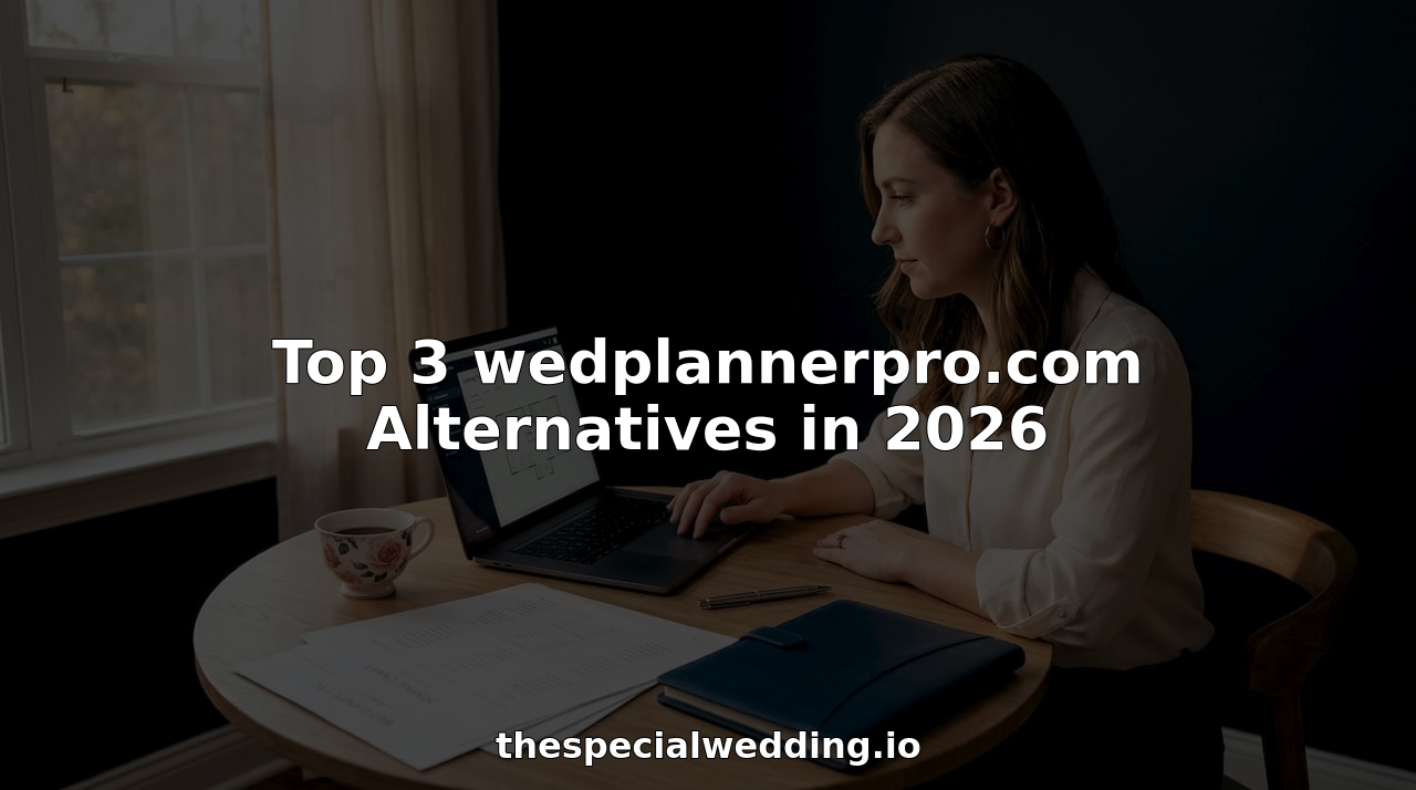 Wedding planner working on laptop with wedding software