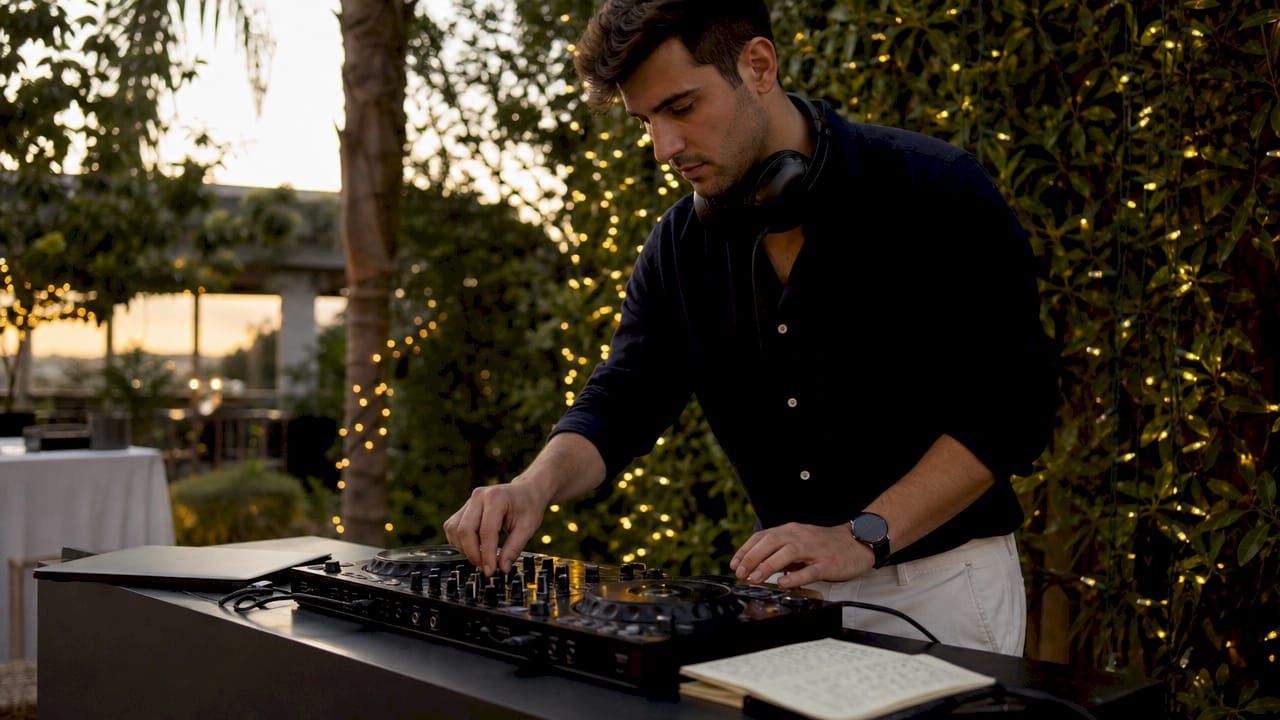 DJ managing wedding reception flow