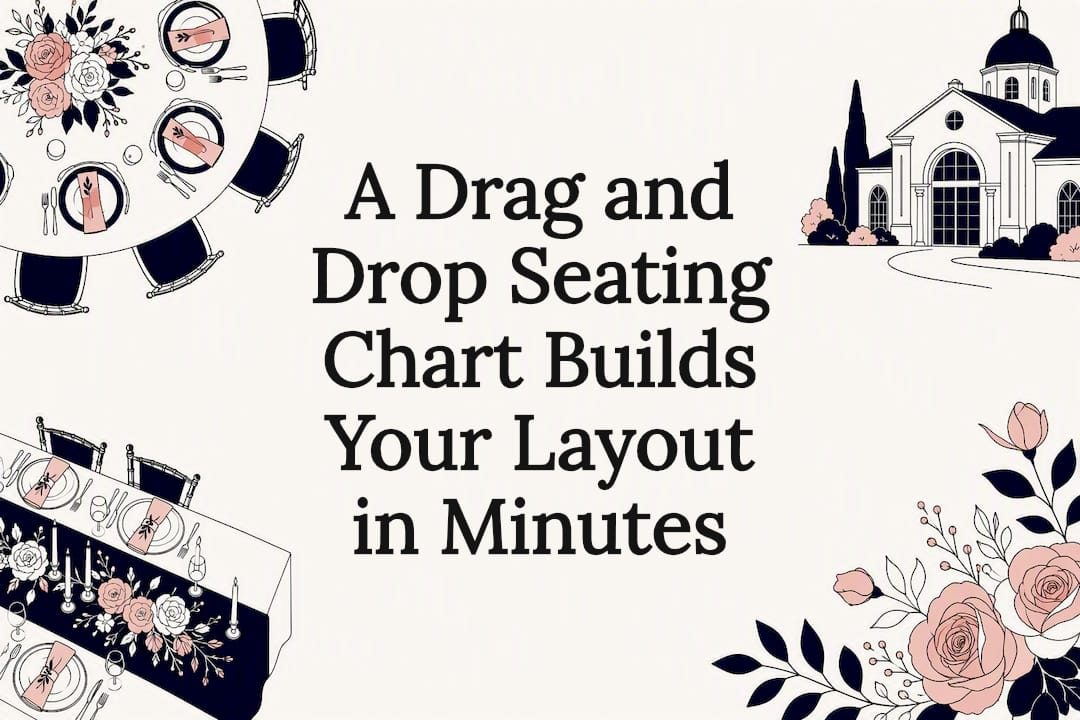 Decorative illustrated title card for seating chart article