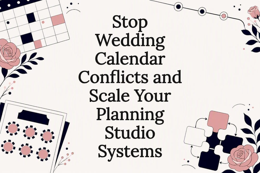 Decorative wedding planning systems title card