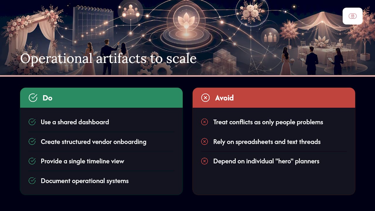 Why operational artifacts matter more than individual planner skill — overview diagram