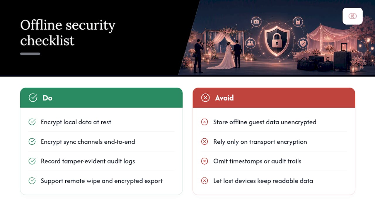 Security, data integrity, and backups for offline workflows — overview diagram