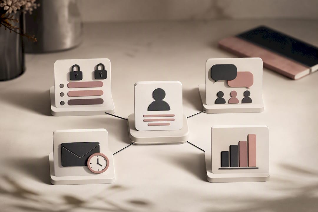 Wedding CRM permissions and portal illustration