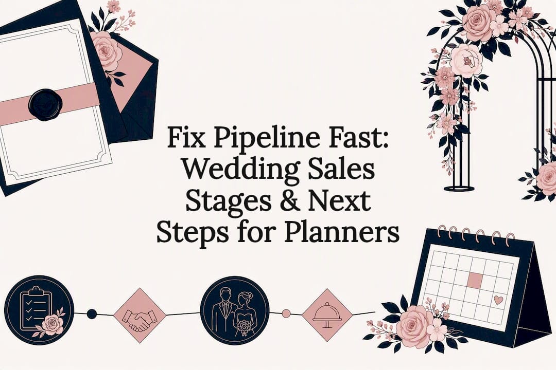 Wedding sales pipeline title card illustration