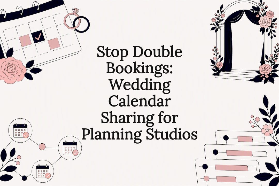 Wedding calendar sharing title card illustration
