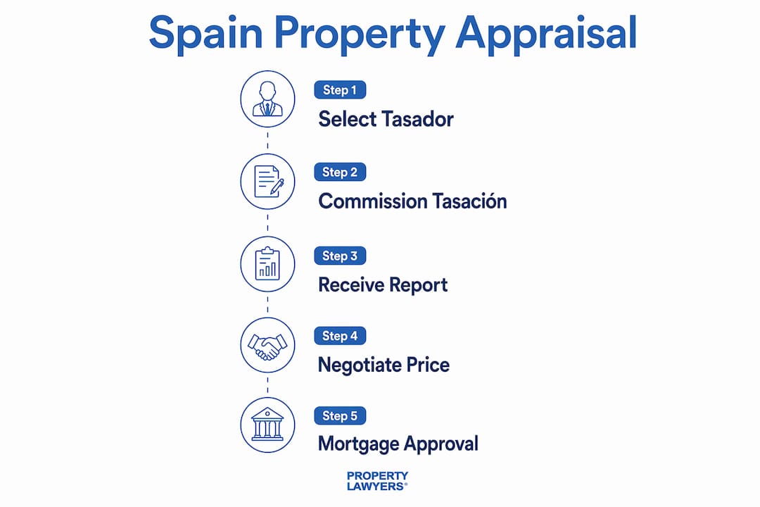 Infographic illustrating property appraisal steps