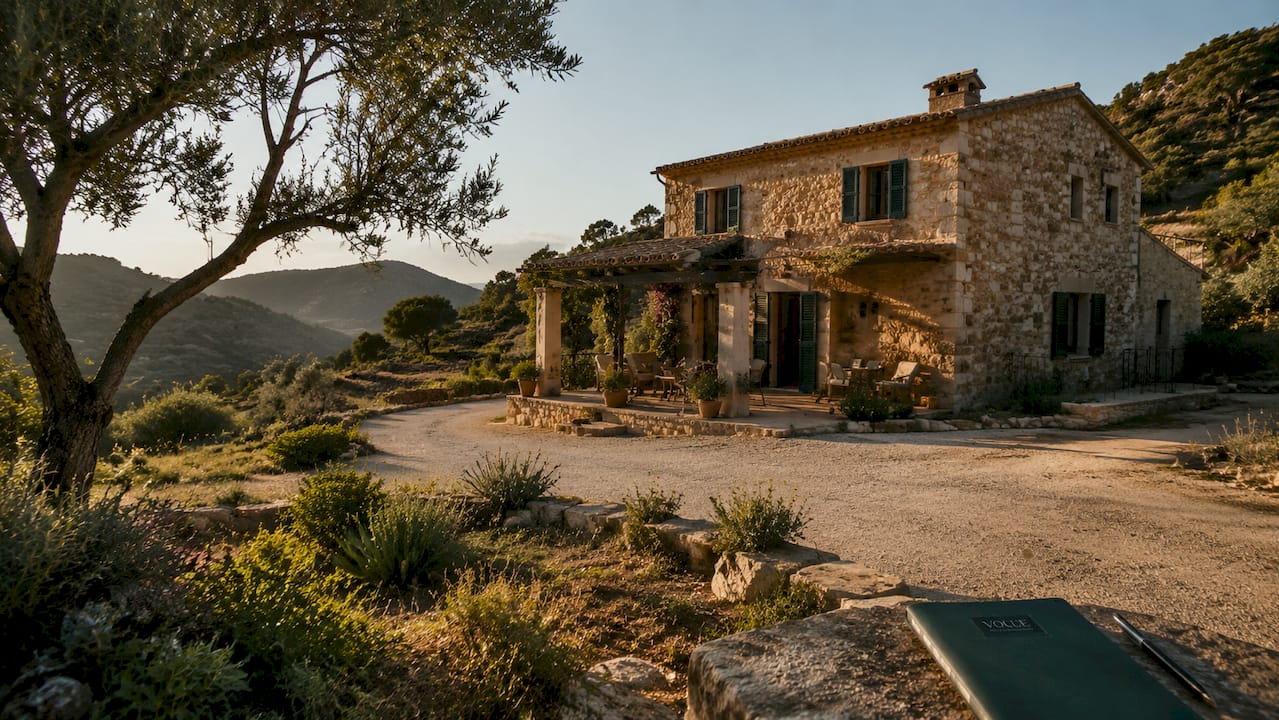 Traditional Tramuntana rural home exterior