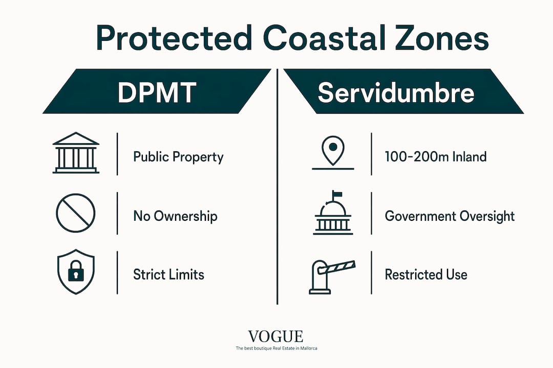 Infographic comparing Mallorca protected coastal zones