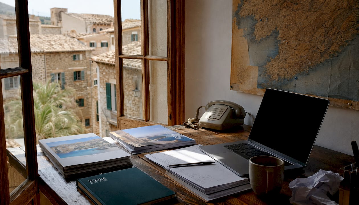 Interior view of Mallorca property finder office